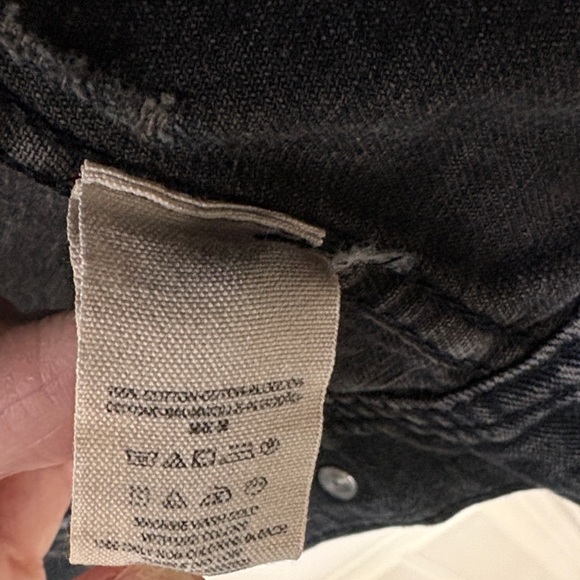 Free People Distressed Black and Gray Women's Jacket - Picture 6 of 10